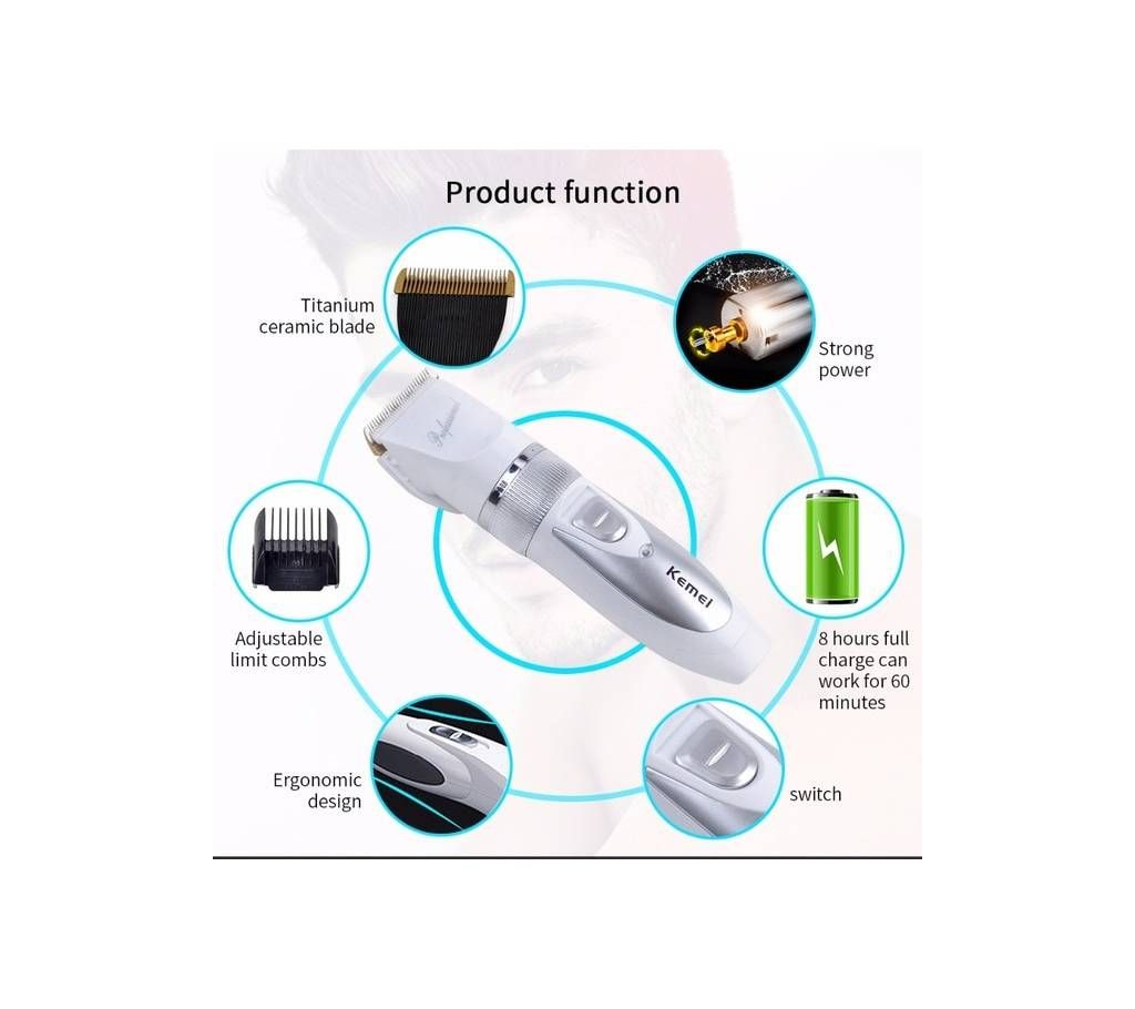 Kemei KM-6688 Professional Hair Trimmer Electric Hair Clipper