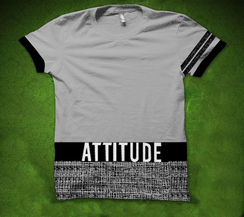 Rubber Print Cotton T-shirt for Men