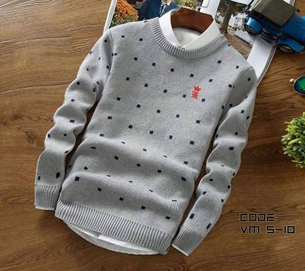 Grey Winter Sweatshirt with Premium Vestment