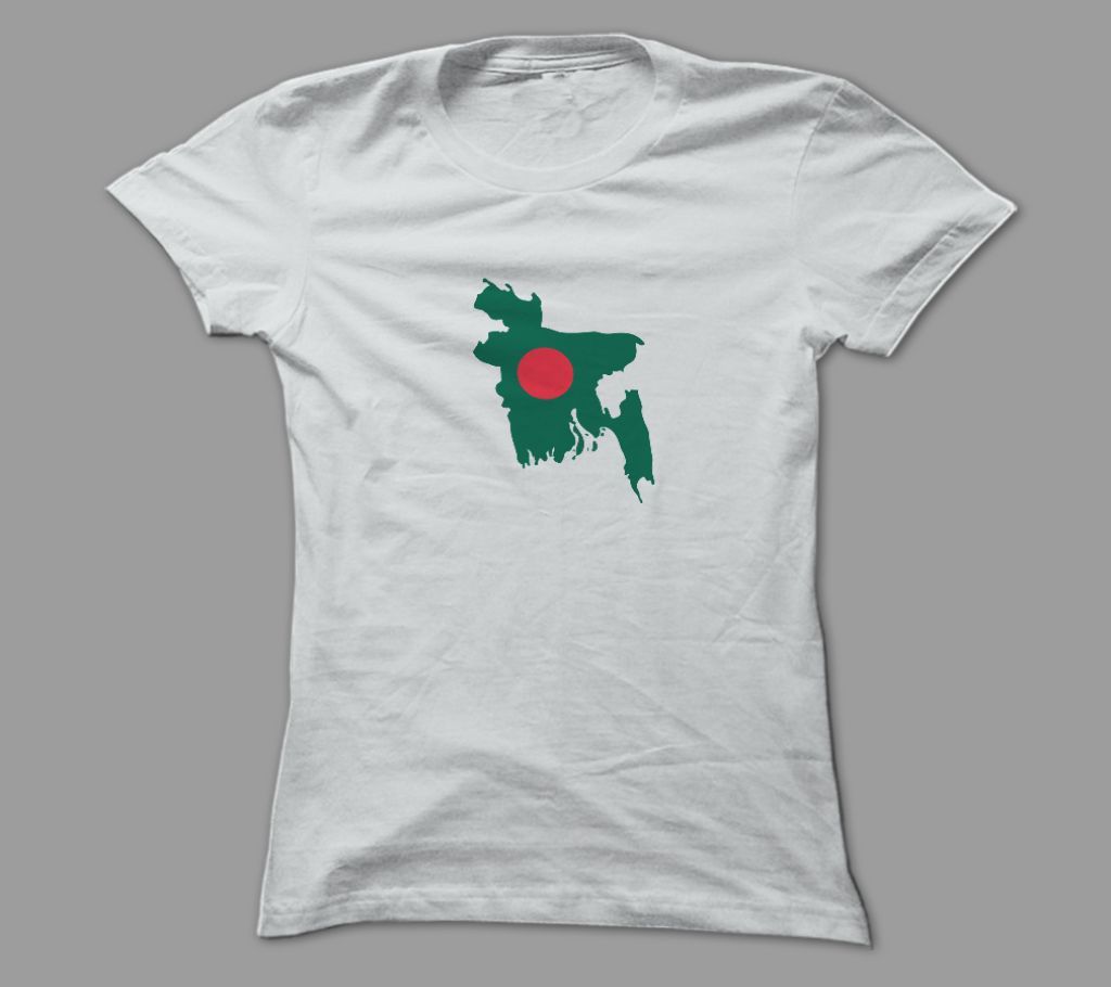 BD Map White Polyester T-Shirt