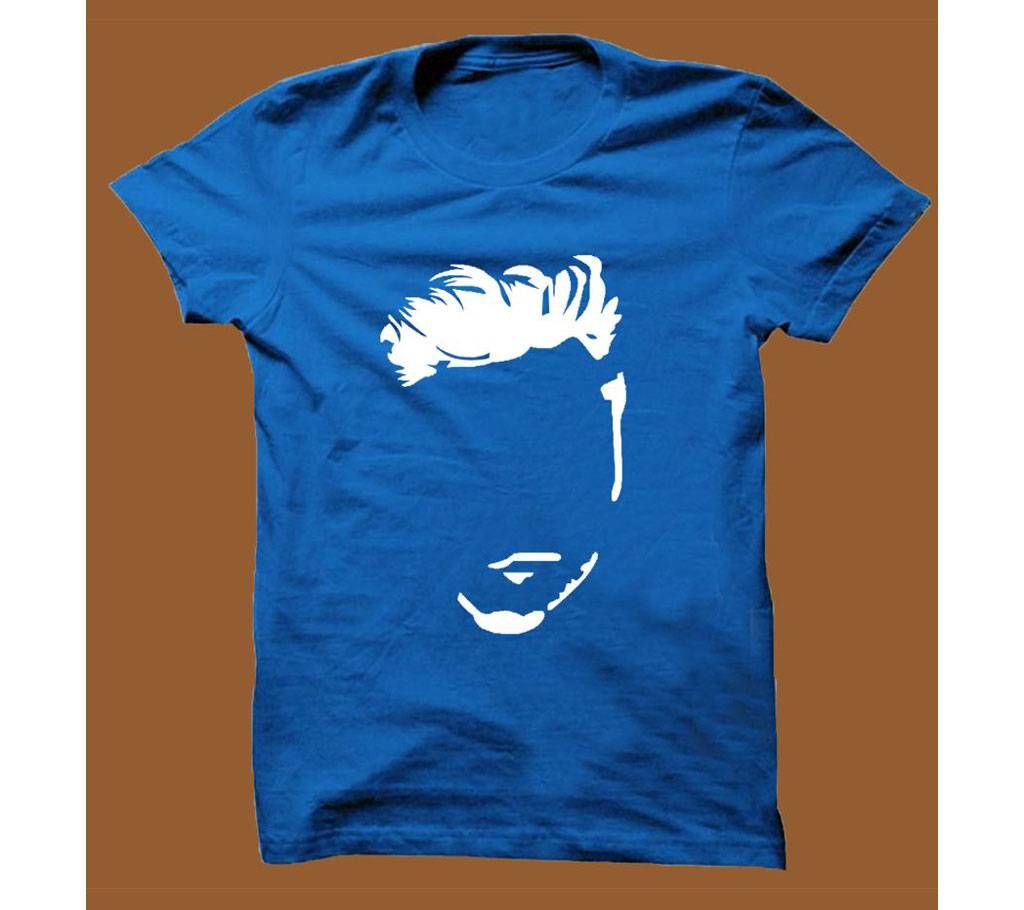 Royel Blue Cotton Short Sleeve T-Shirt for Men RBTS003