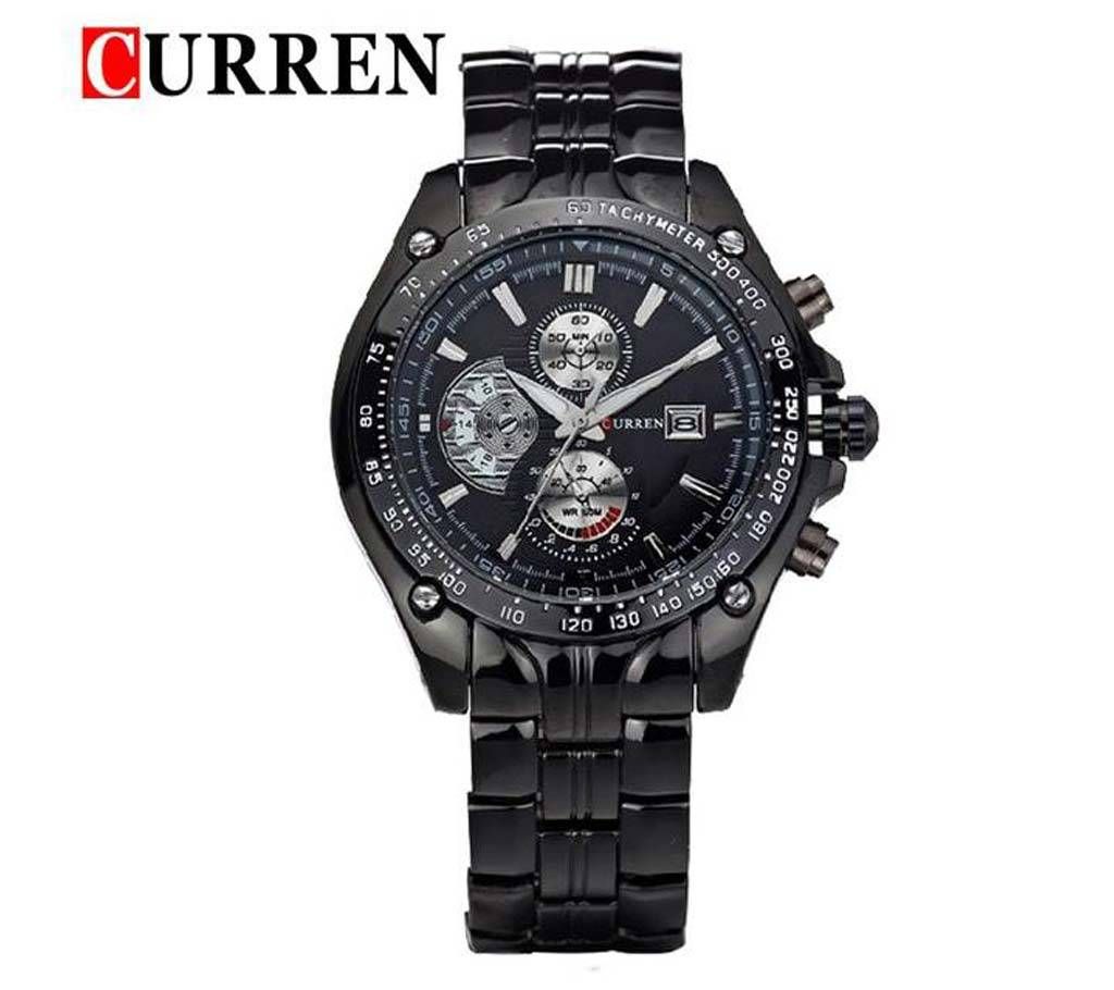 CURREN 8083 STAINLESS STEEL WRIST WATCH FOR MEN - BLACK