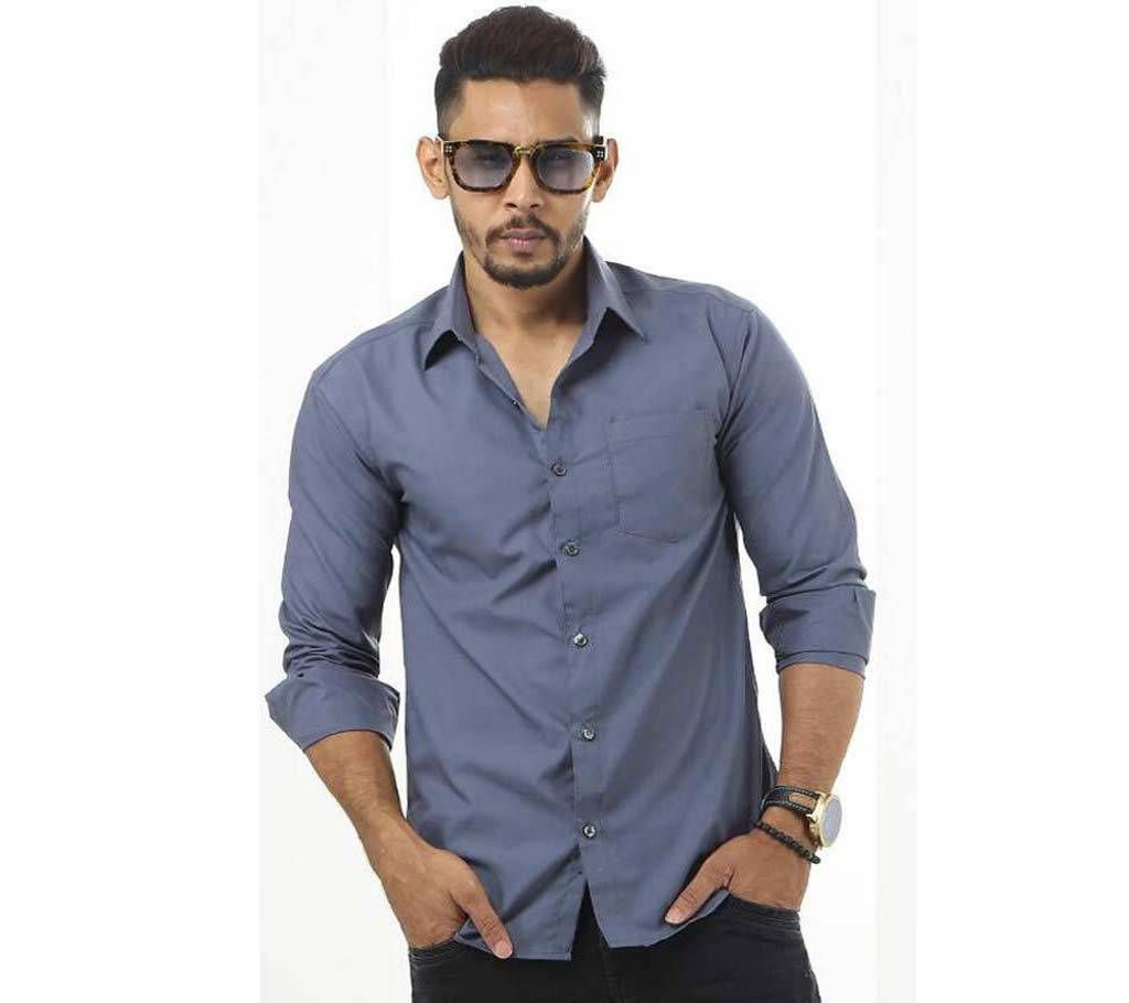 Trendy DUDE Style Formal Shirt (Light Ash)