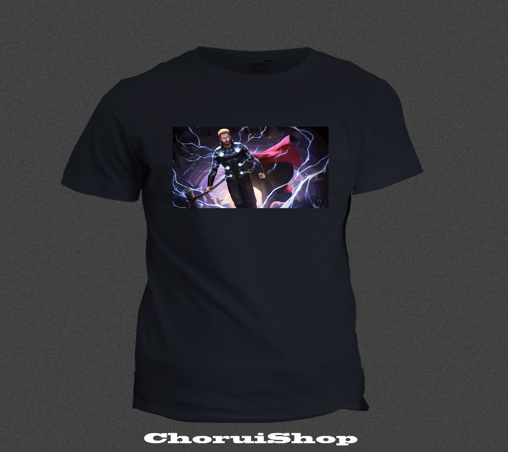 Thor Storm Cotton T-shirt - Navy Blue