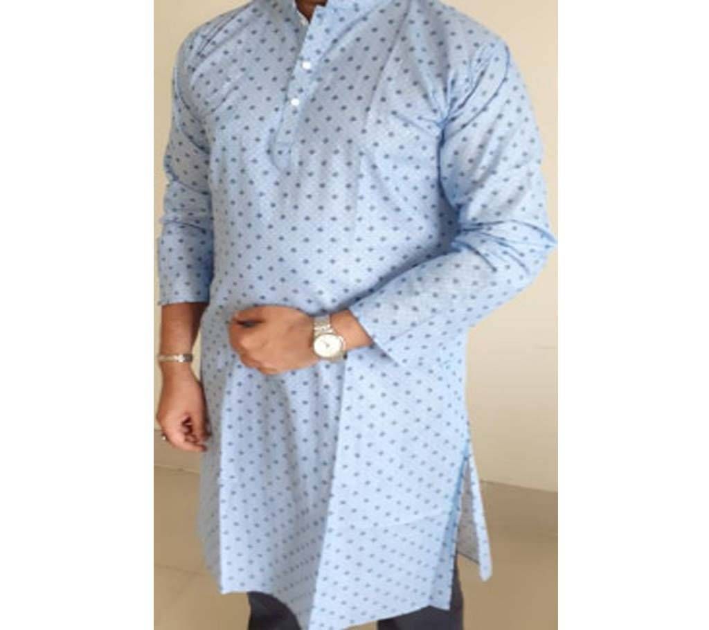 Semi Long Printed Cotton Panjabi