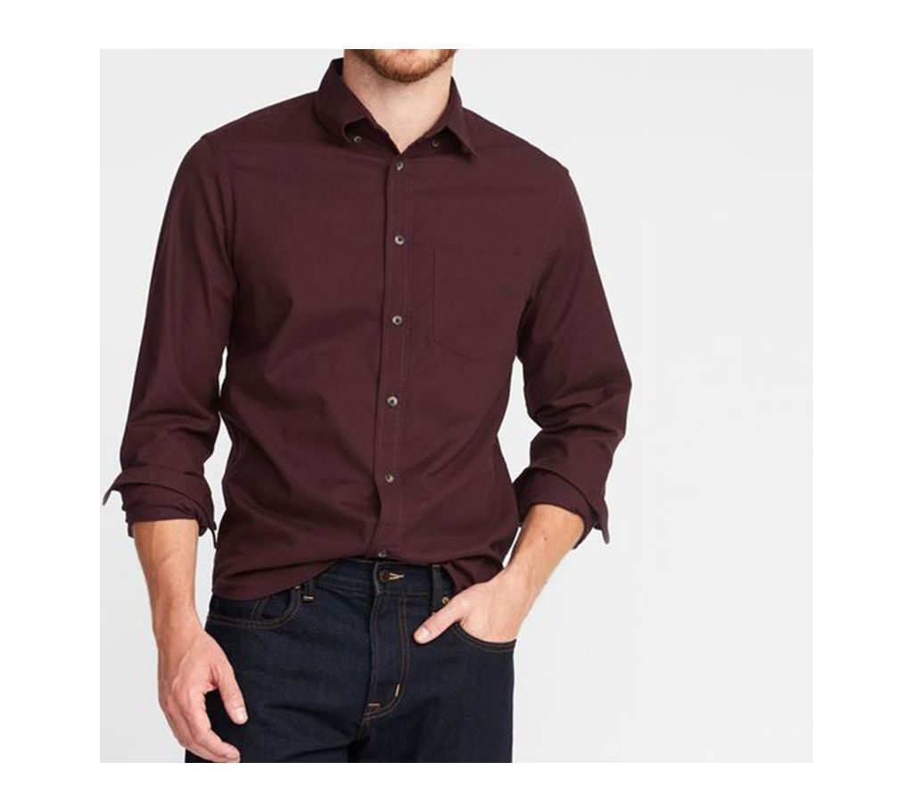 Maroon Full Sleeve Shirt For Men