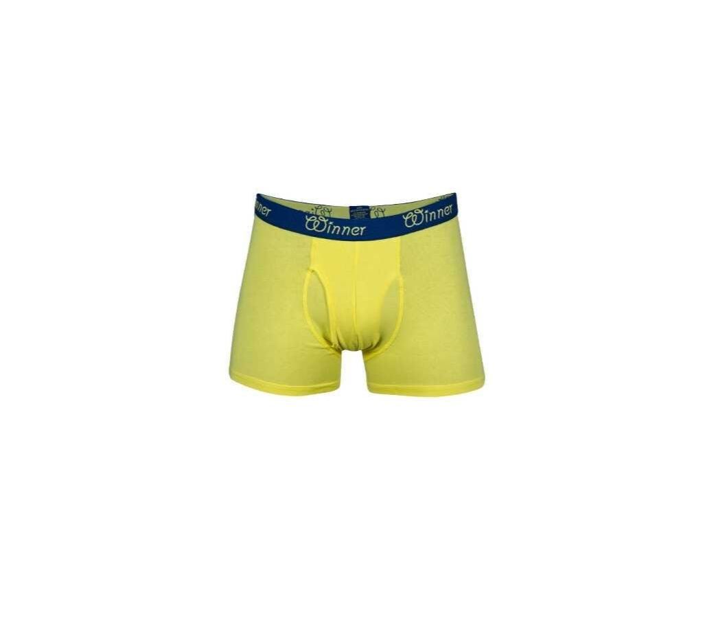 Yellow Cotton Deluxe Boxer for Mens