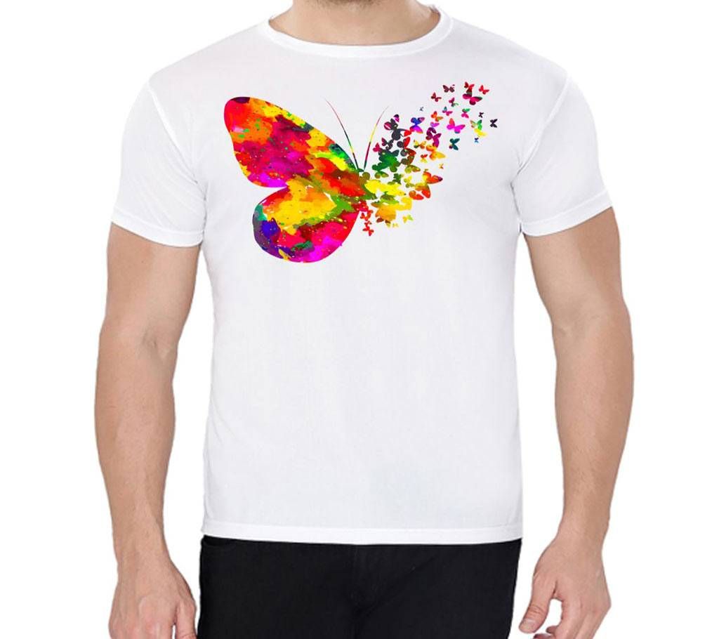 Colorful Butterfly - Half Sleeve T-shirt For Men