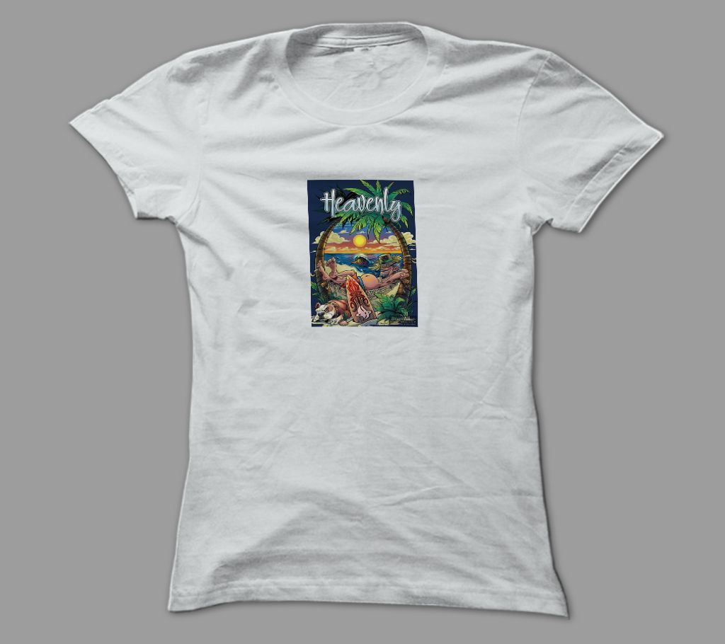 Heavenly 2 White Polyester T-Shirt