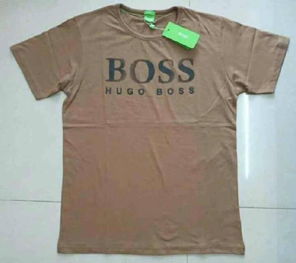 Boss Half Sleeve Cotton T-Shirt For Men