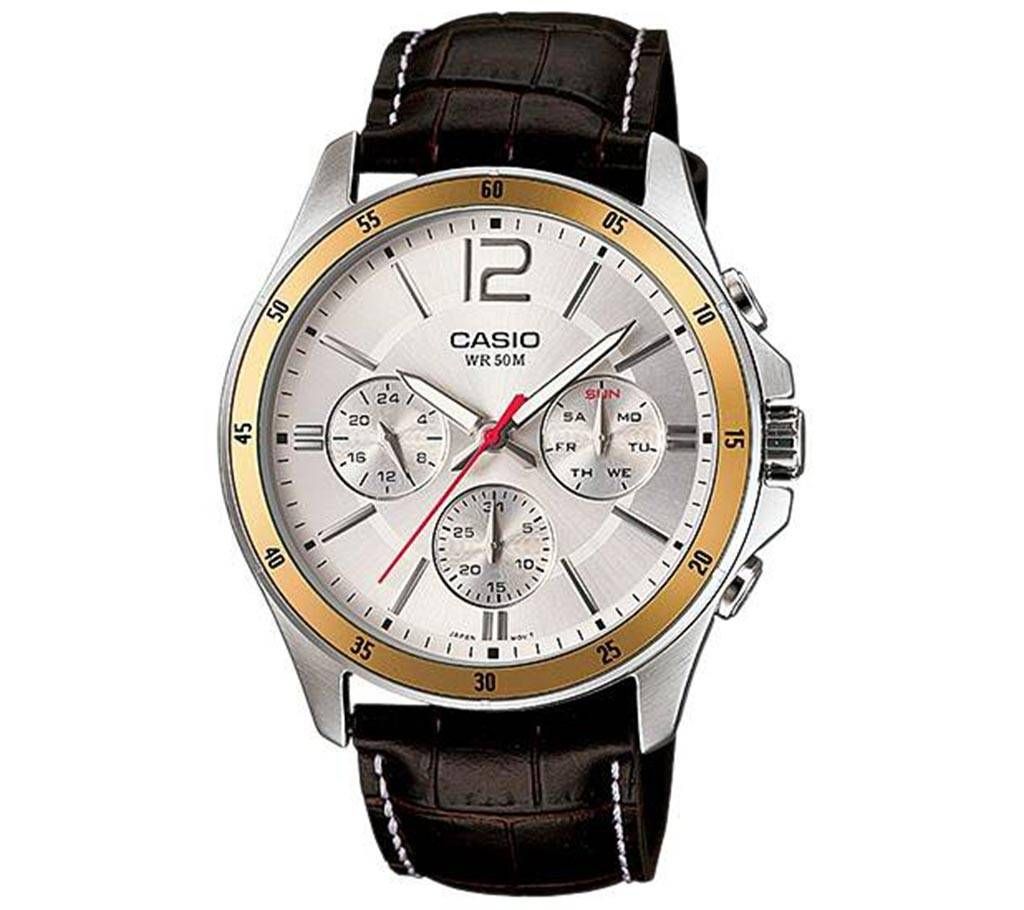CASIO MTP-1374L-7AV Gents Wristwatch - White Dial