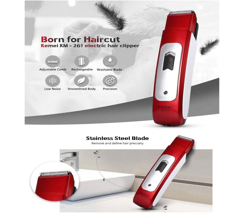 Kemei KM 261 Powerful Electric Hair Clipper Trimmer Styling Haircut