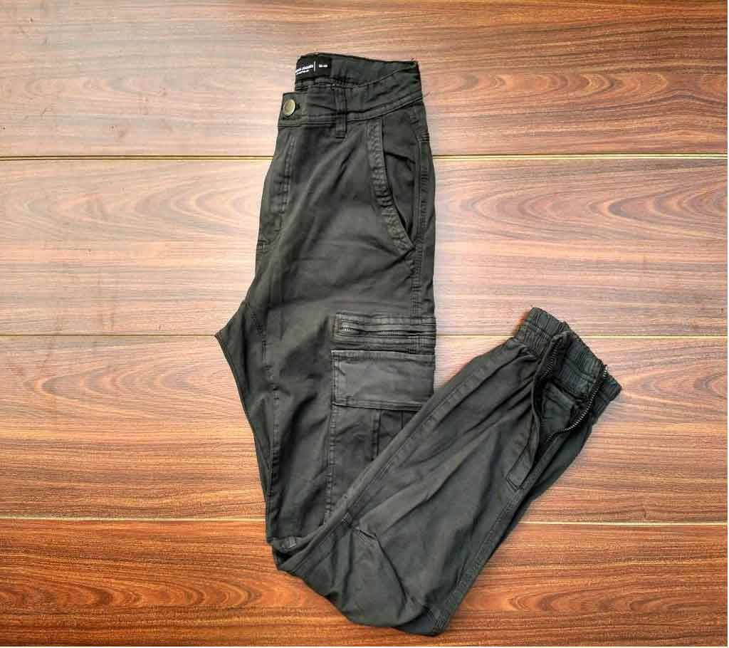 Black Cotton Pant For Men