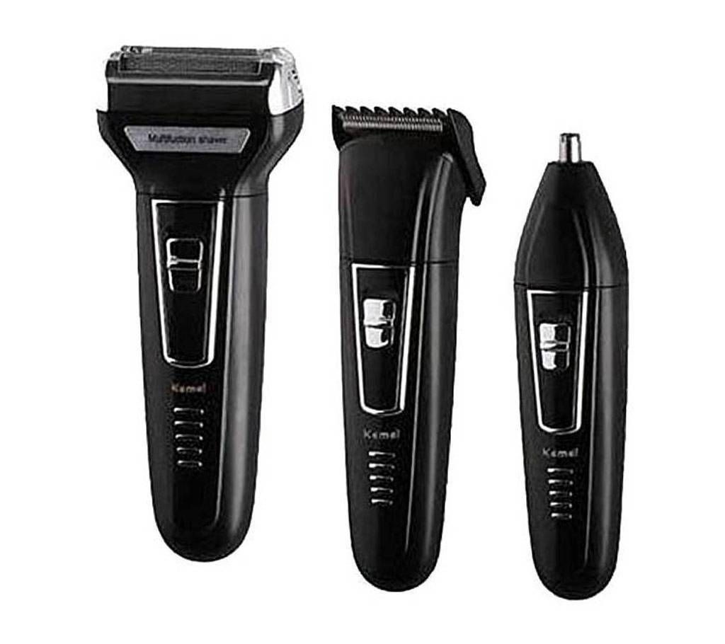 Gemei  GM-573 - 3 In 1 Rechargeable Shaver and Trimmer Set - Black