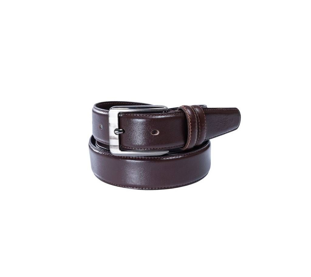 Chocolate Leather Formal Glossy Belt  for Men
