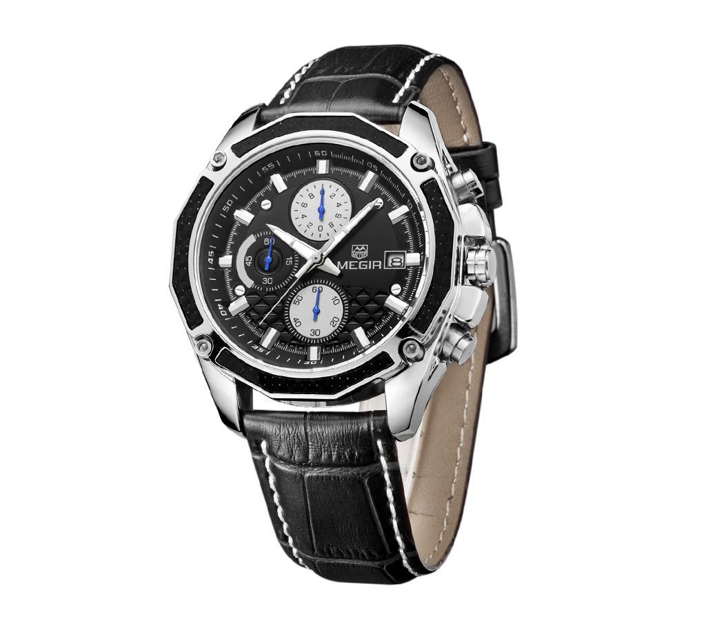 MEGIR Mens fashion genuine leather megir watch
