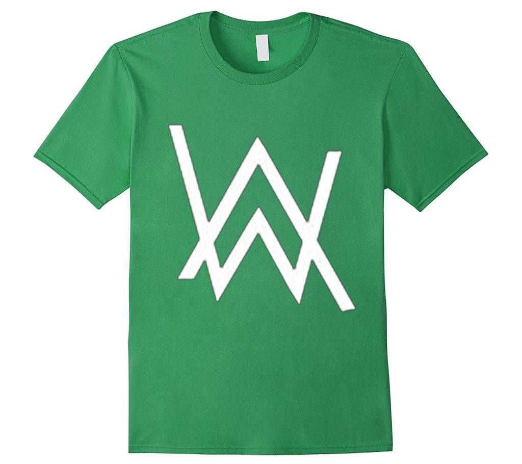 100% Cotton Green T-Shirt for Man