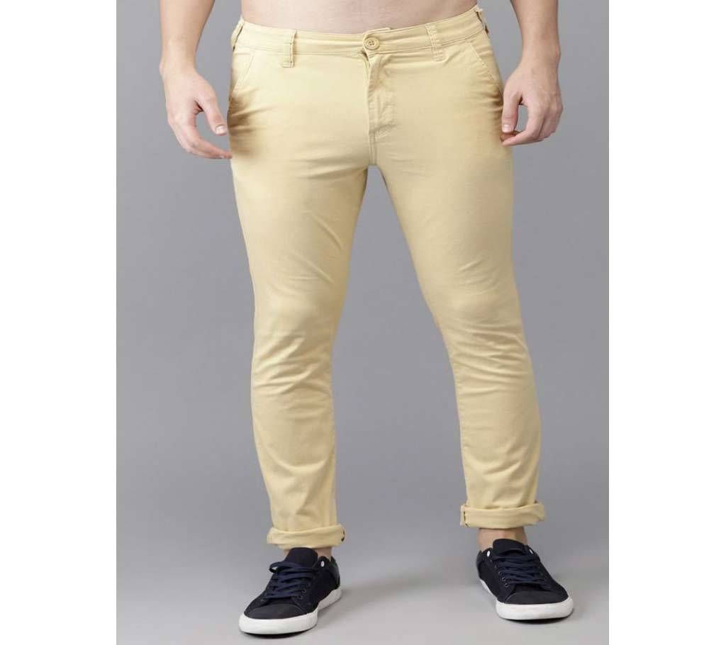 Menz slim fit gabardine full pants - cream