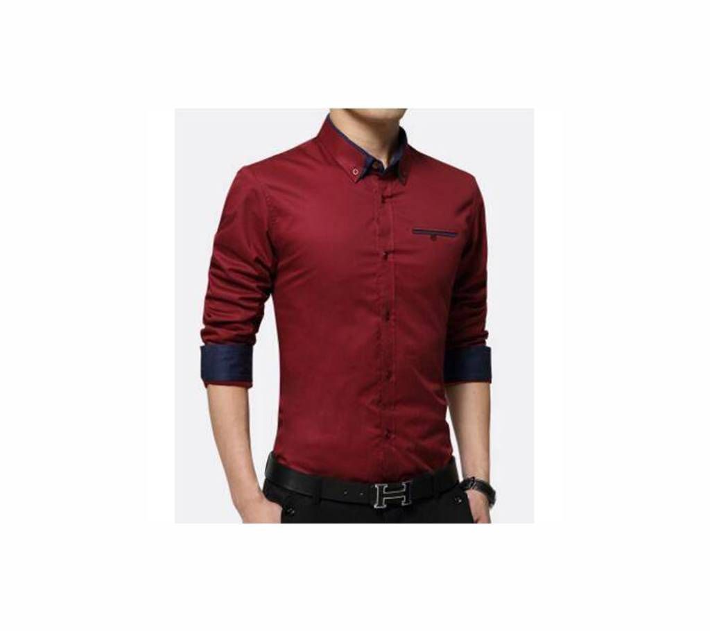 IndoPrimo Men's Cotton Casual Shirt for Men Full Sleeves