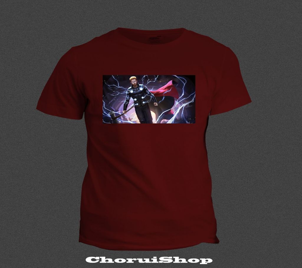 Thor Storm Cotton T-shirt - Maroon