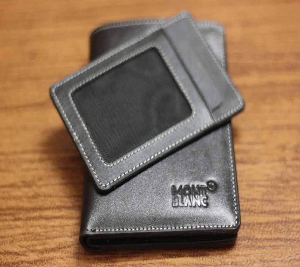 Mont Blanc Leather Wallet for man - black