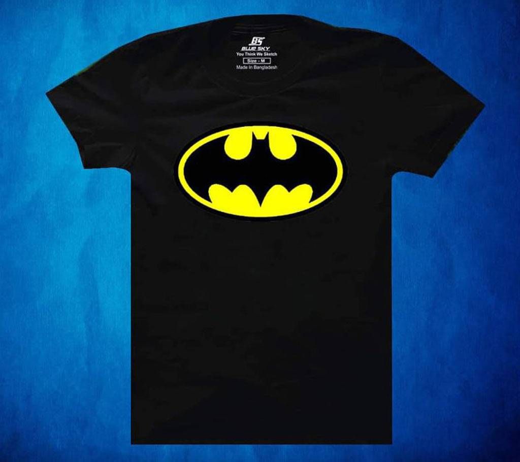 Batman Logo Mens Half Sleeve Cotton T-shirt