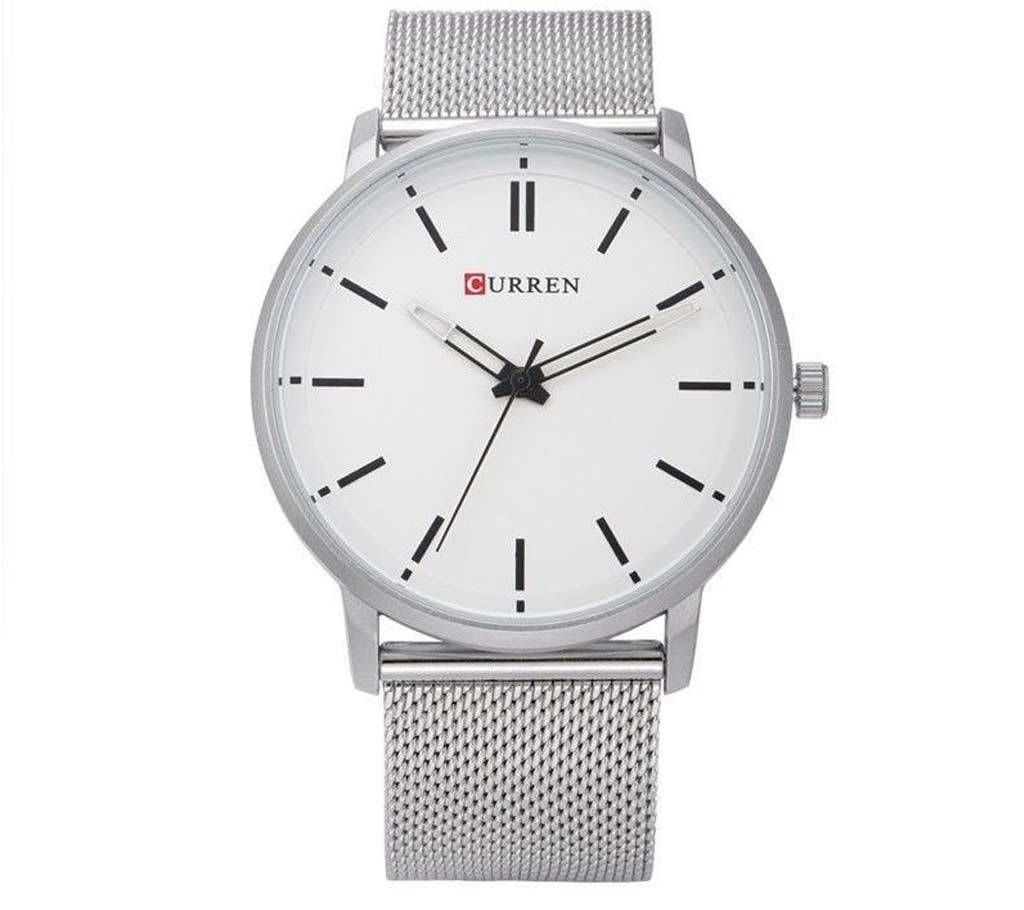 CURREN 8233 fashion steel net Strap Simple nailing scale man quartz watch men