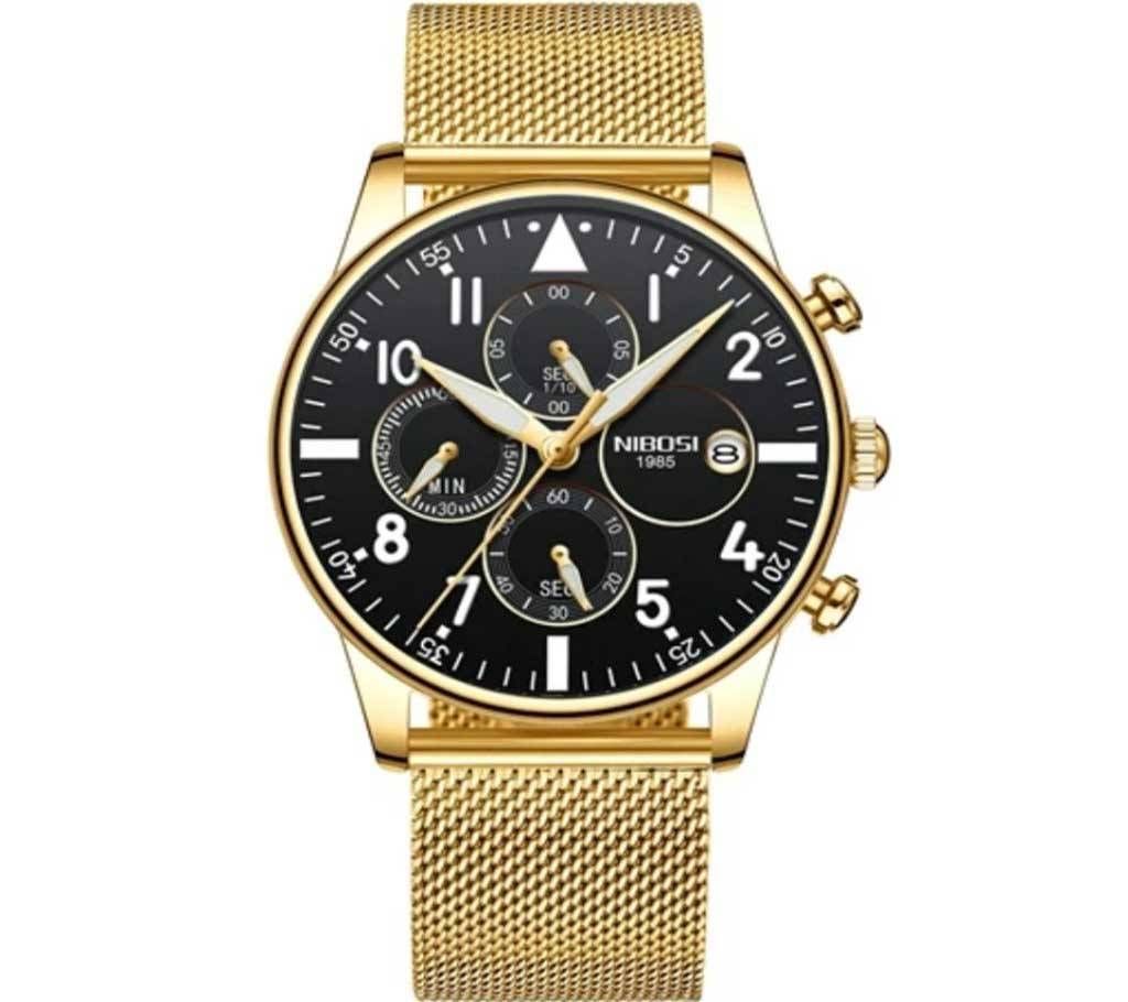 NIBOSI NI-2368 Waterproof Quartz Wristwatch Full Steel For Man