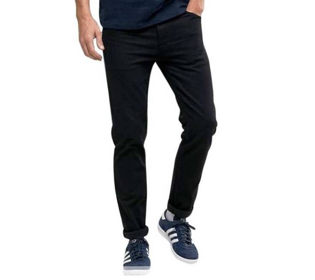 Black Gaberdine Pant for Men