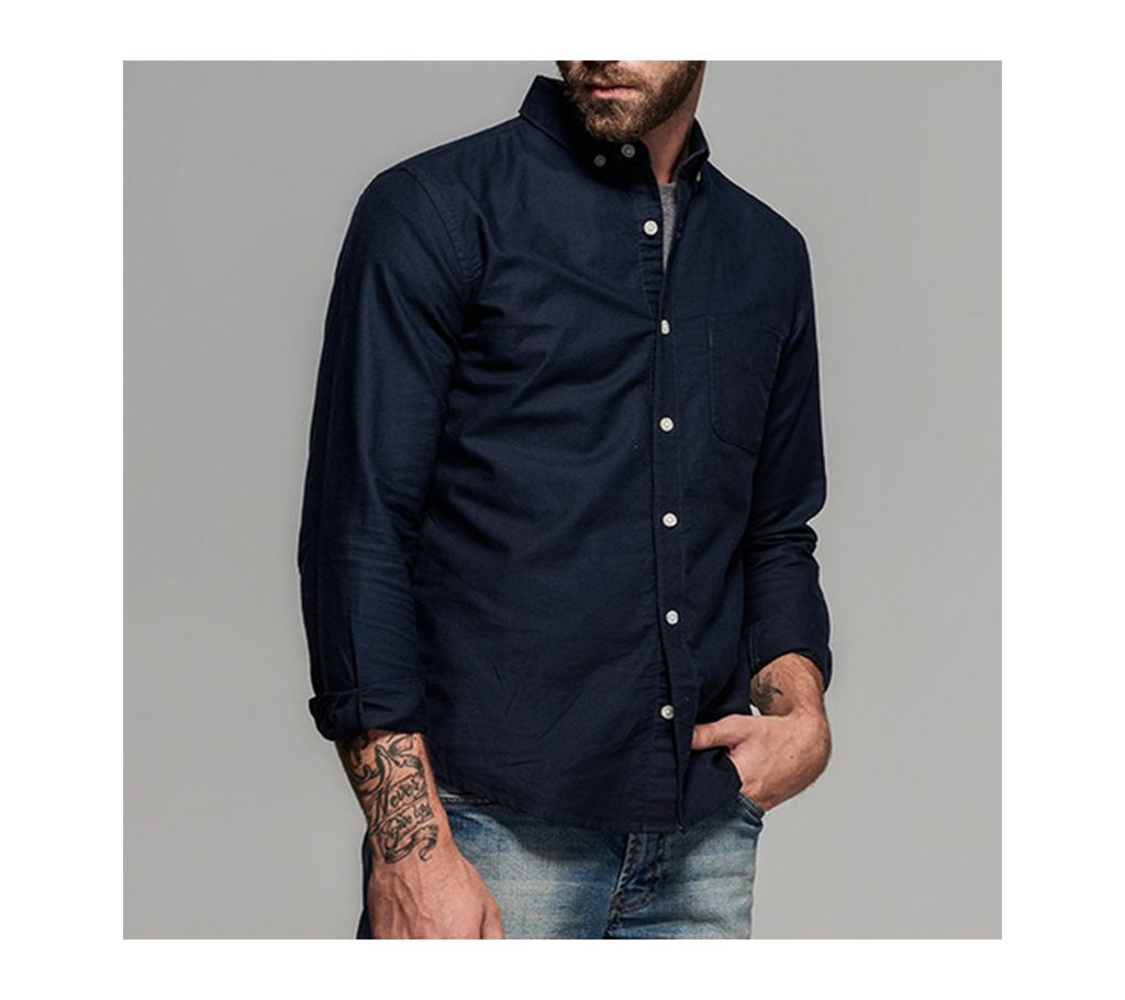 Mens Fashion With Navy Blue Shirt