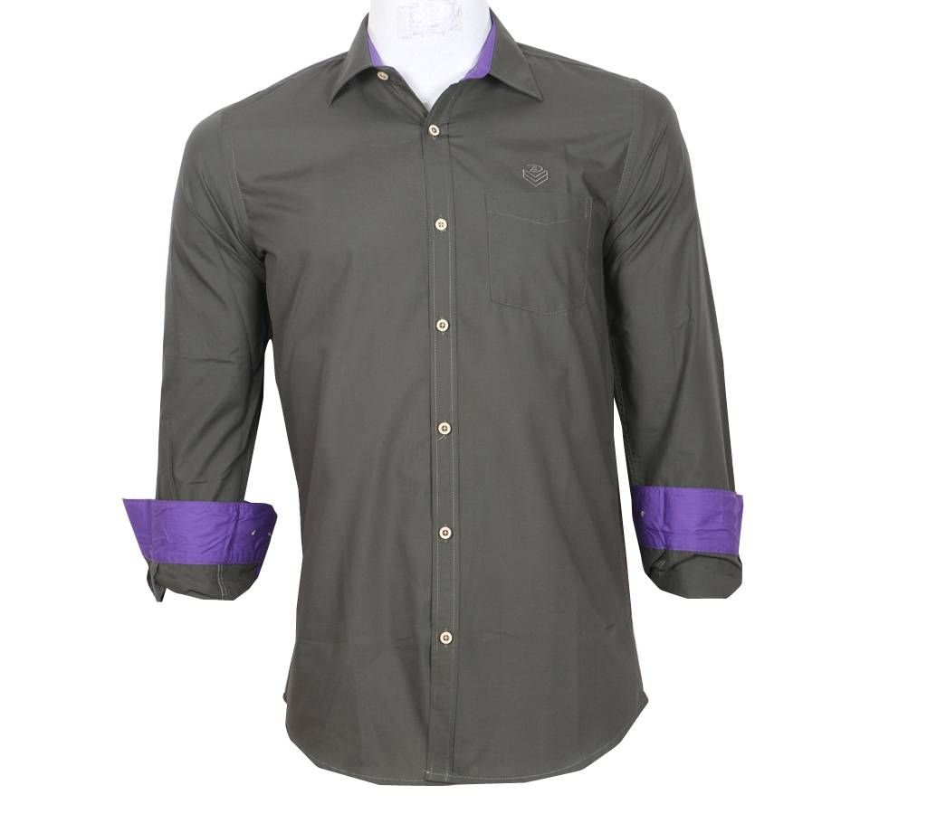 Gents Full-sleeve Solid Cotton Casual Shirt