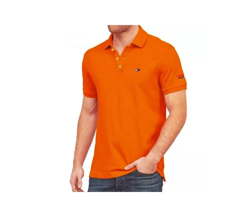Gents Cotton Polo Shirt-Orange