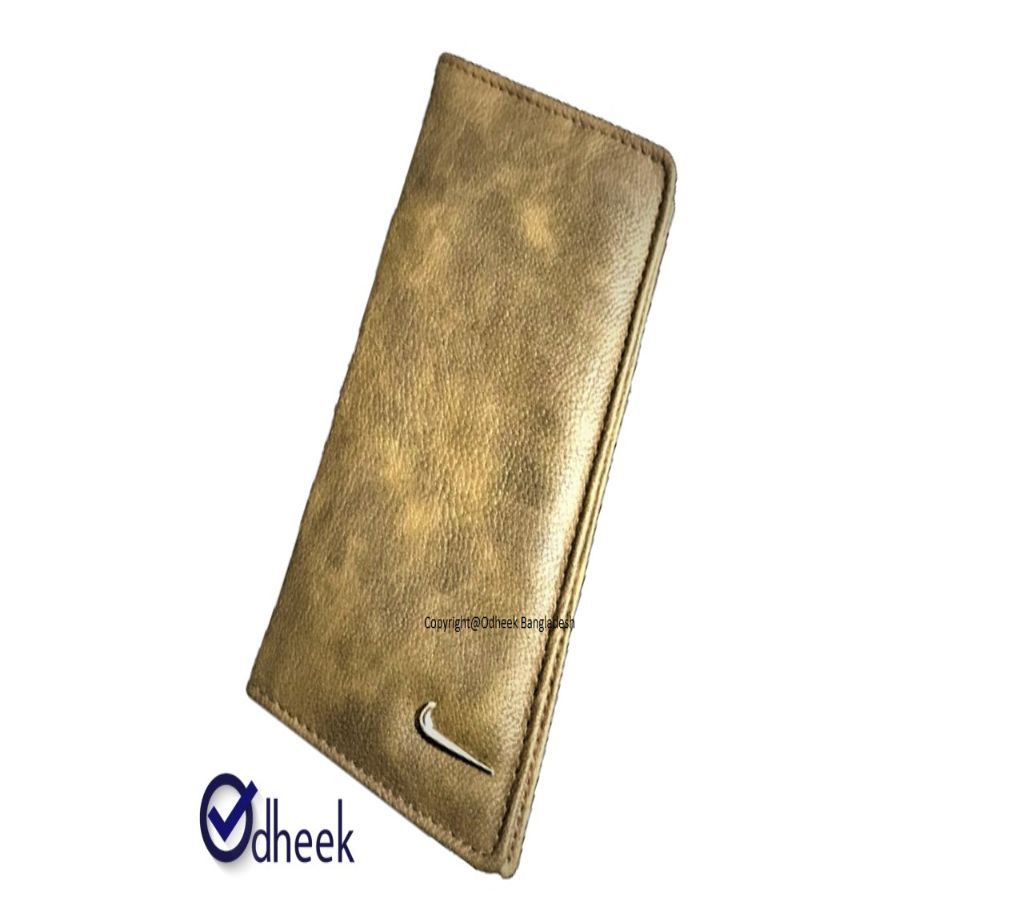 Long Wallet Cum Mobile Cover for Men Women Color Khaki