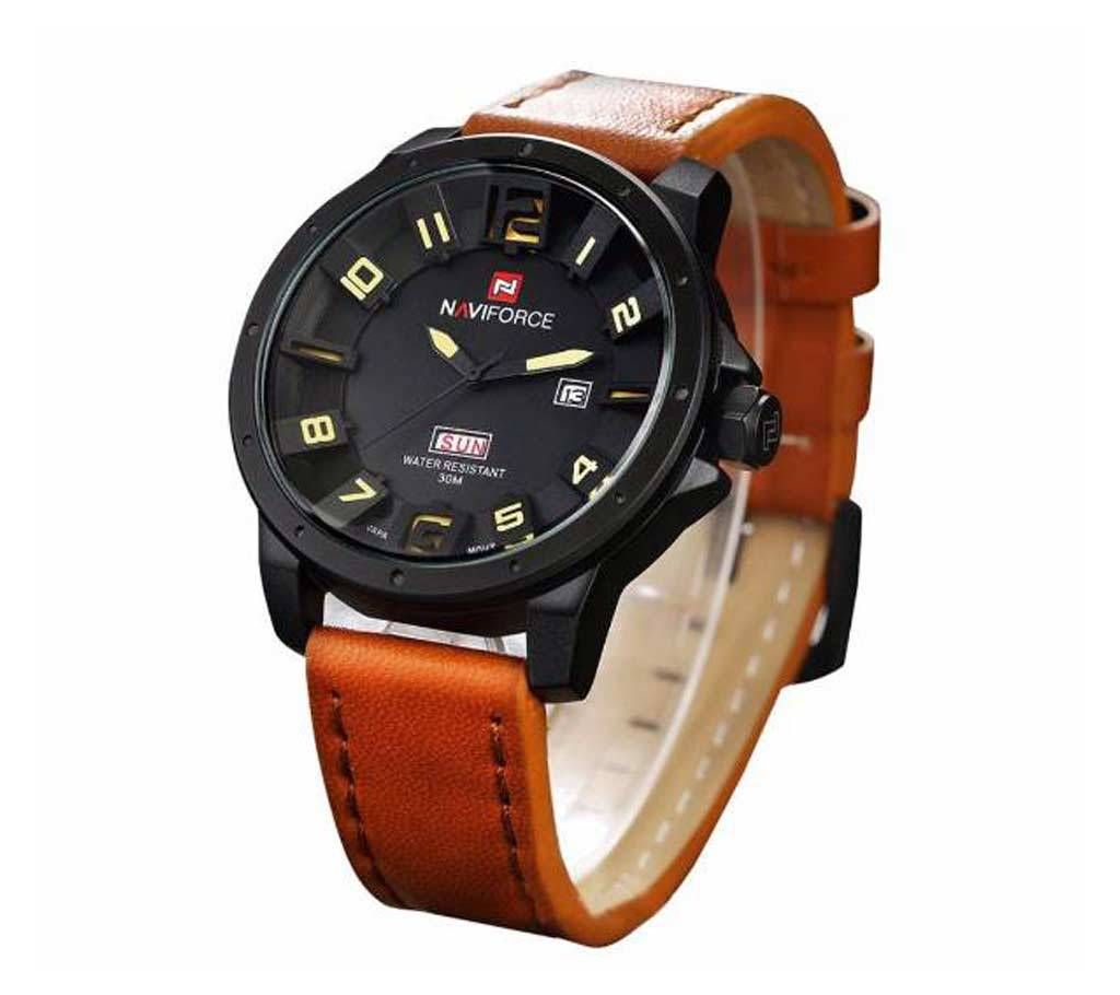 Naviforce Menz Wrist Watch - Brown 