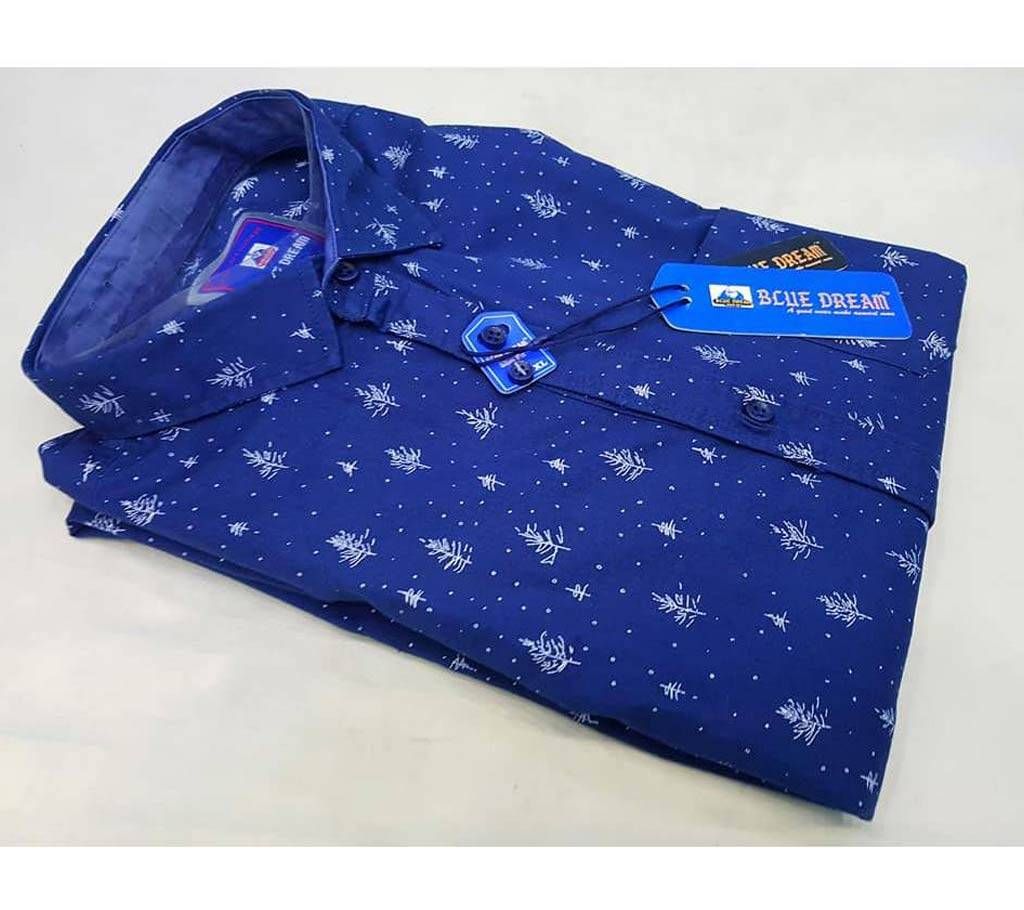 Full Sleeve Cotton Slim fit Blue Shirt