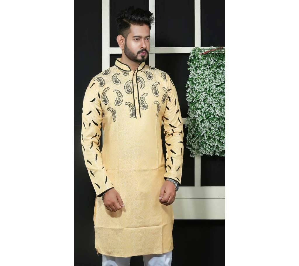 Indian Cotton Semi Long Panjabi