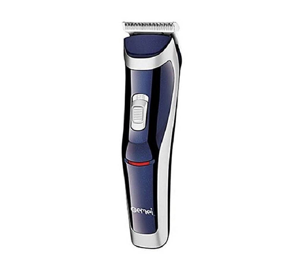 Gemei Electronic Hair Trimmer GM-6005 - Silver and Navy Blue