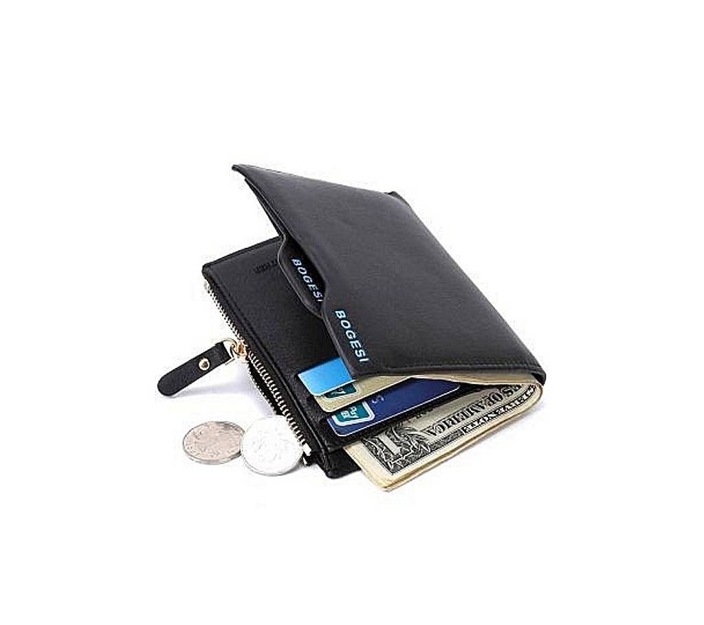 Bogesi Black Synthetic Leather Wallet