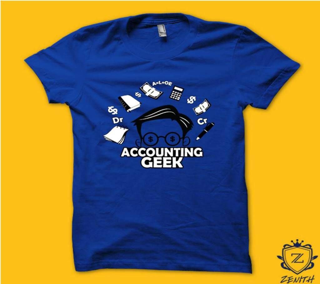 Accounting Geek Gents Half Sleeve T-shirt