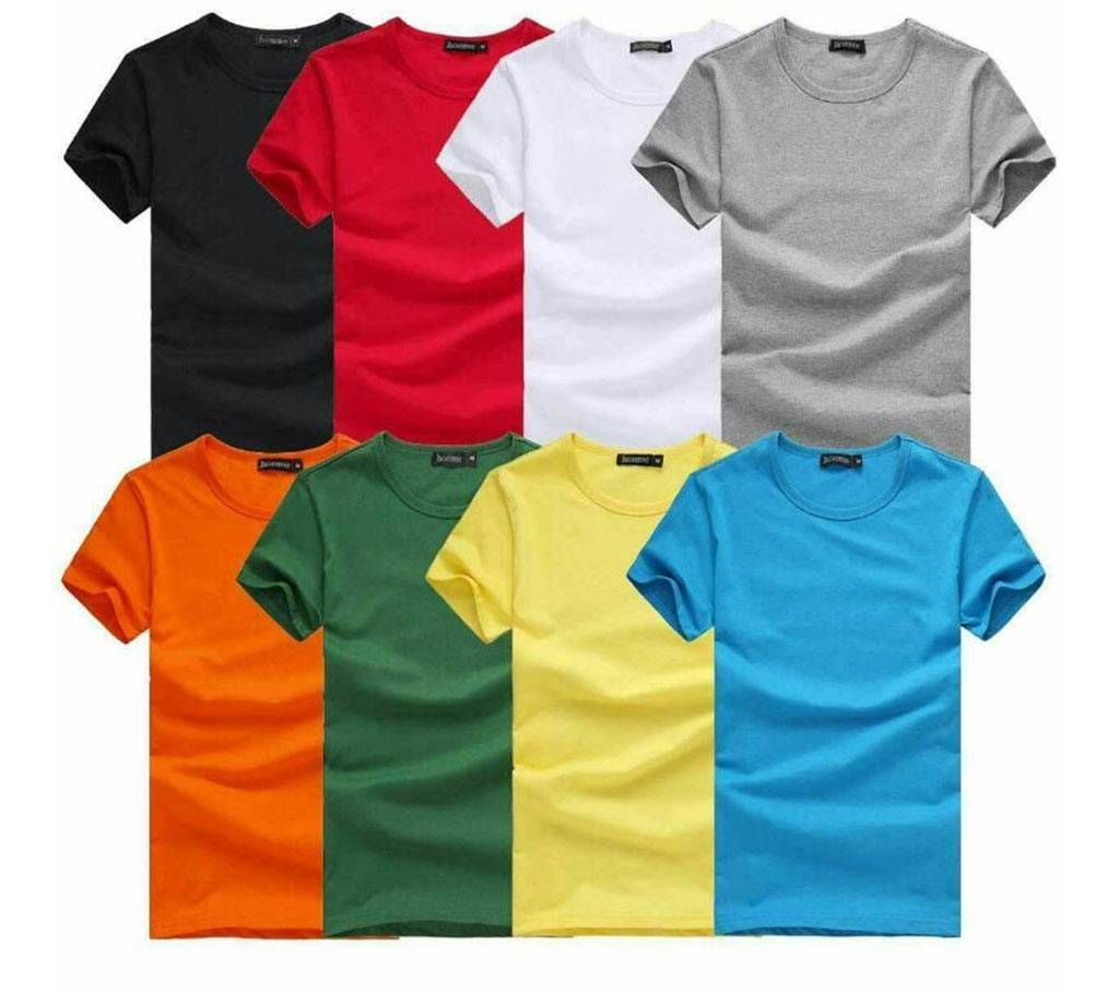 Mens Cotton Round neck t-shirt (8 pcs)