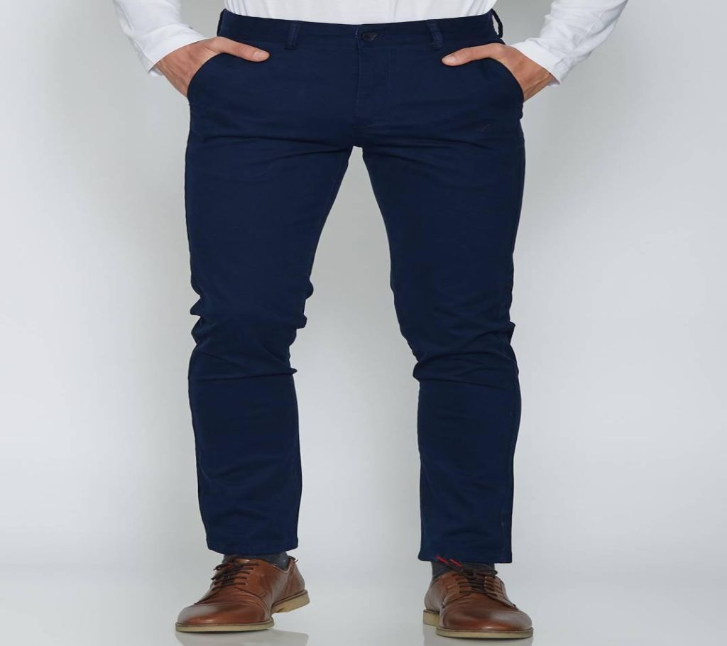 Navy Blue Gaberdine Pant for Men