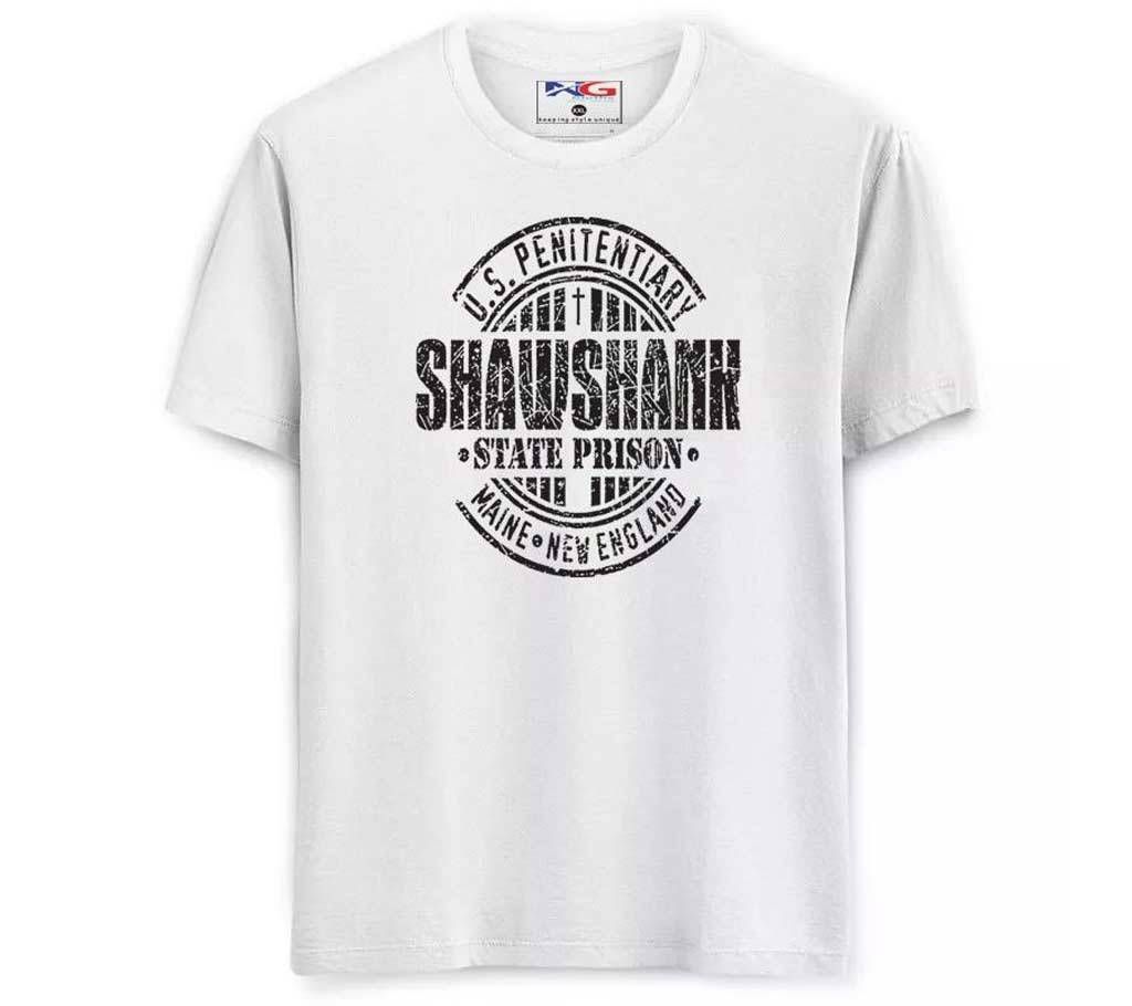 Rubber Print Summer T-shirt - 633 - Off White - ShawShank - LEB