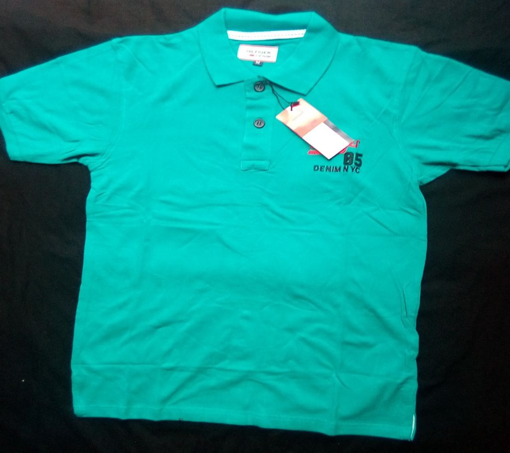 Solid paste color polo shirt for men