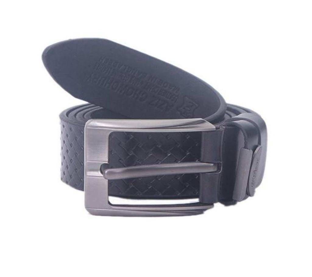 Black Leather Belt For Men-CSB-260