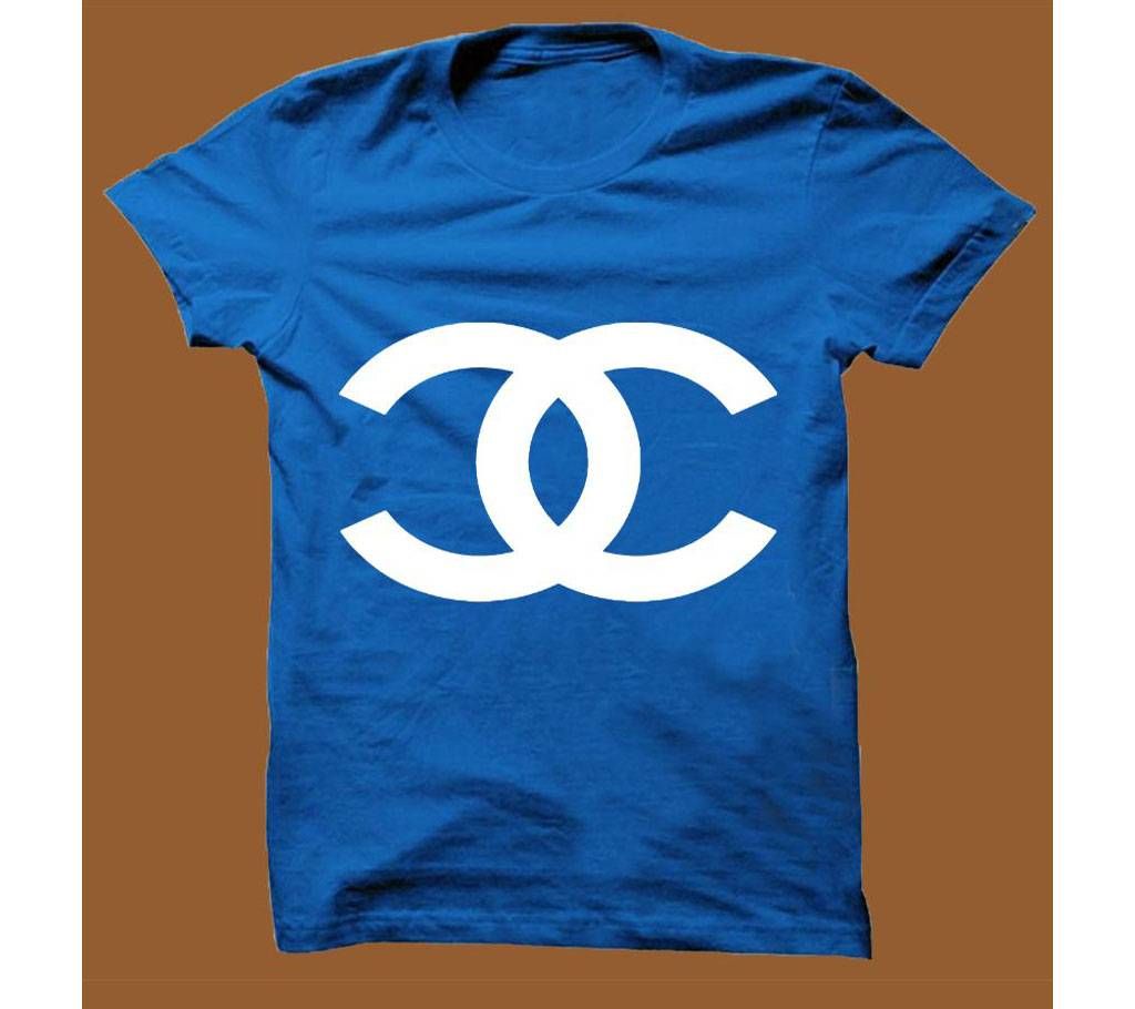 Royel Blue Cotton Short Sleeve T-Shirt for Men RBTS004