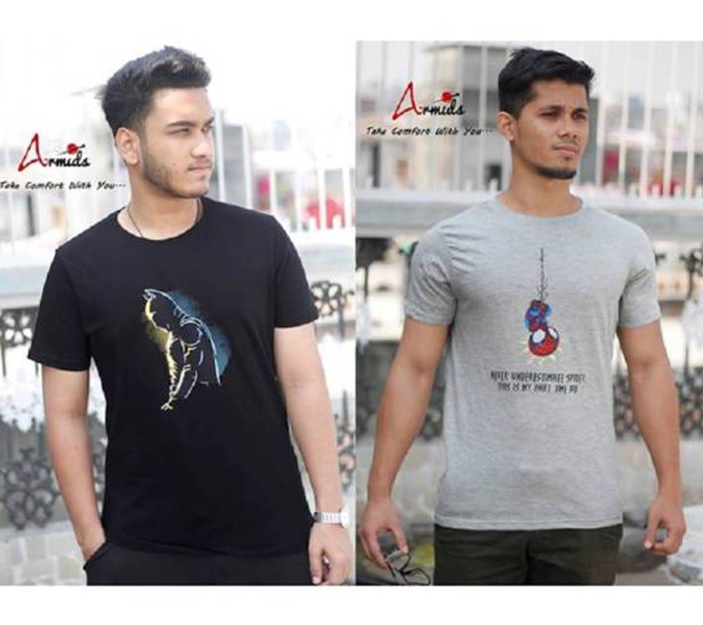 Gents half sleeve cotton t shirt combo 