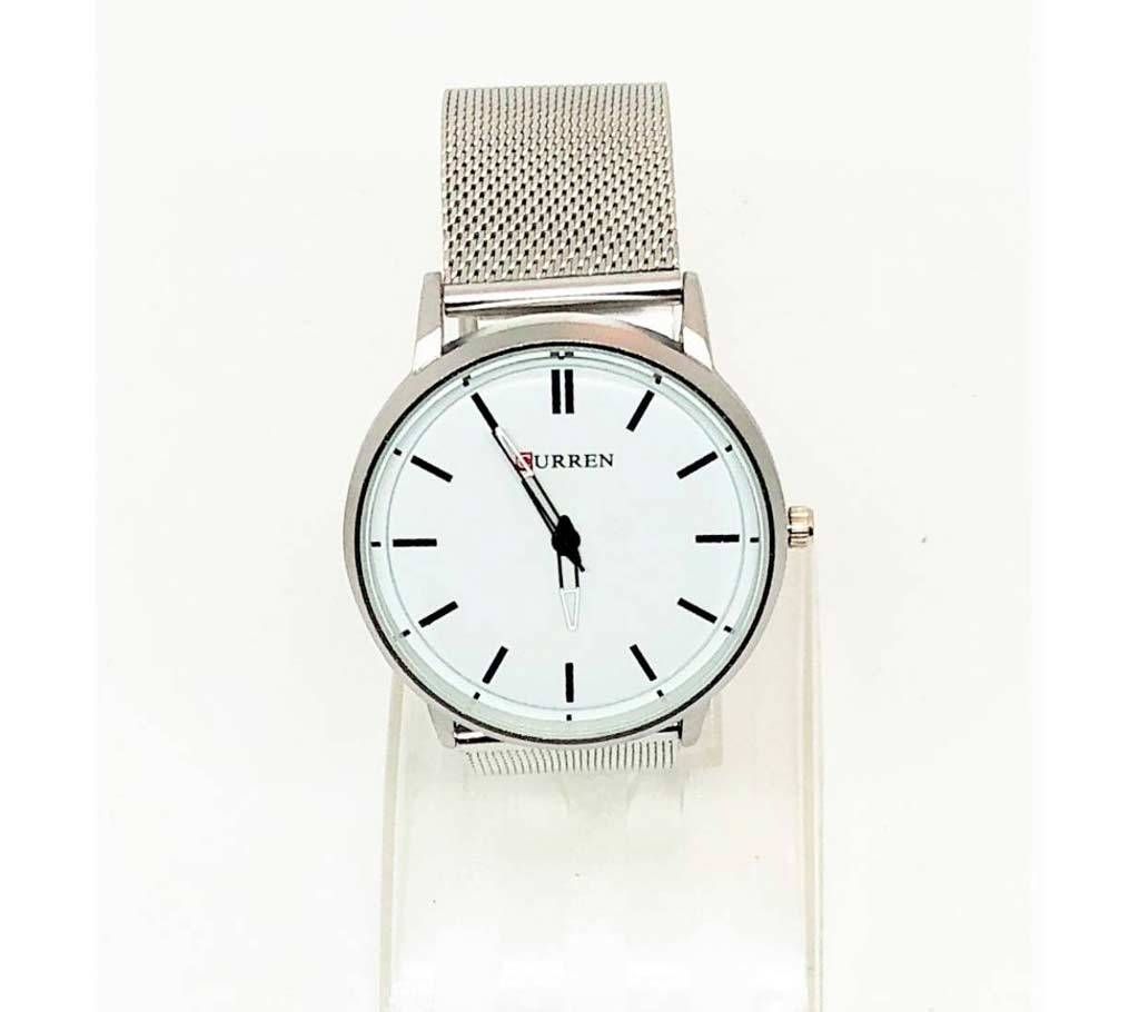 CURREN Silver Chain Wrist Watch For Men