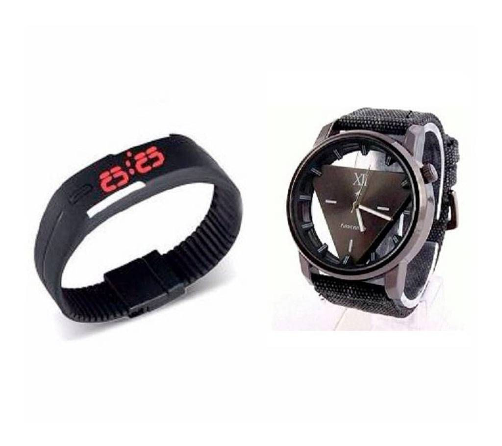 FASTRACK Gents Watch (copy)+LED Watch Combo Offer