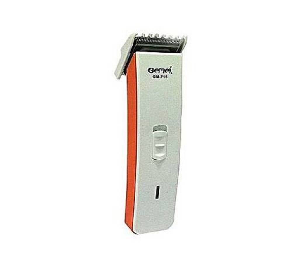 Gemei GM-715 Rechargeable Trimmer - White and Orange