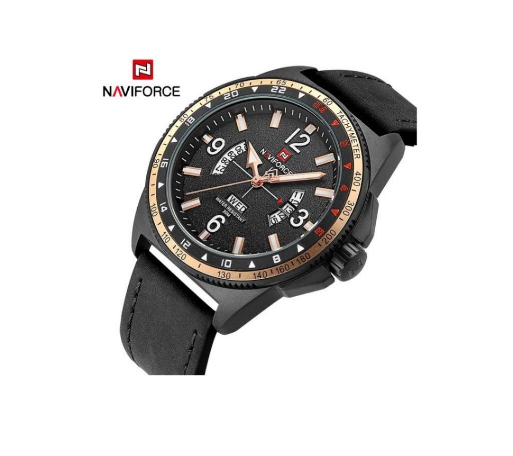 NAVIFORCE NF9103 PU leather gents watch